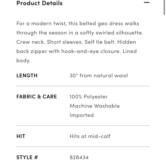 Ann Taylor Geo Belted Twist Flare Dress - Picture 4 of 4